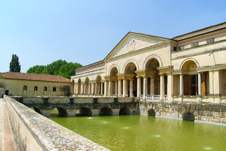 Mantua, Italy - June 16, 2013  Palazzo Te, Mantua, Italy  This palace was built between 1524 and 1534 by architect Giulio Romano for the duke Federico the second Gonzaga  Some people around のeditorial素材