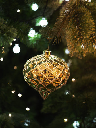 Christmas and Happy new year on  christmas treeの写真素材