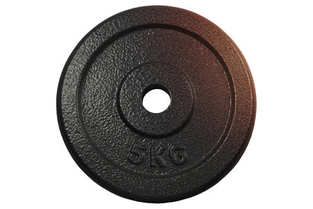 Dumbbell sheet on white background with clipping path.の写真素材