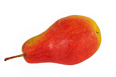 Fruit, healthy food. One pear isolate on a white background.の写真素材