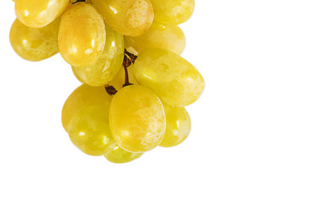 Bunch of grapes isolate. Ripe grapes are placed on a white background.の写真素材