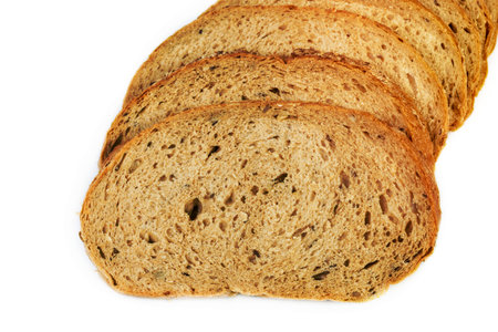 bread loaf isolated on white backgroundの写真素材