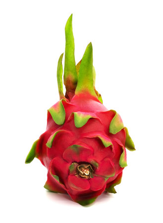 Dragon fruit or pitaya isolated on white backgroundの写真素材