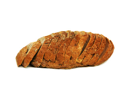 bread loaf isolated on white backgroundの写真素材
