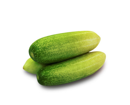 cucumber isolated on white background,clipping pathの写真素材
