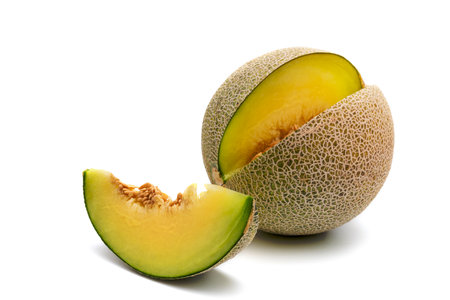 melon isolated on white backgroundの写真素材