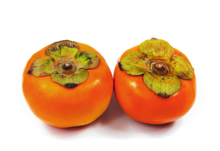 Persimmon  isolated on white backgroundの写真素材