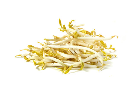 Bean Sprouts isolated on white backgroundの写真素材