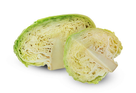 cabbage isolated on white background ,Green leaves patternの写真素材