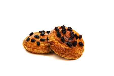 danish pastry isolated on whiteの写真素材