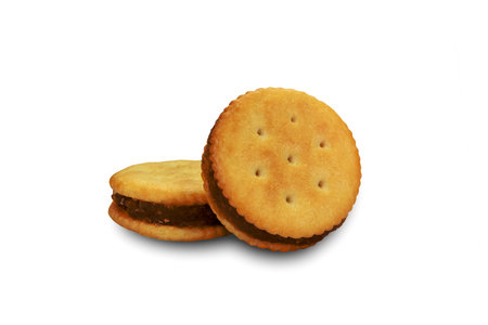 Pineapple Cookies on background,clipping pathの写真素材