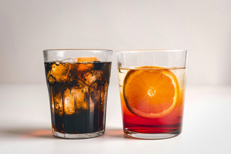 A photo of two glasses placed side by side