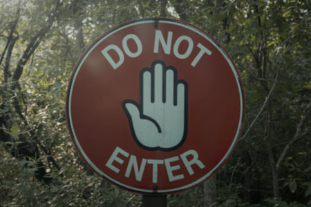 a circular sign with a red borderの写真素材