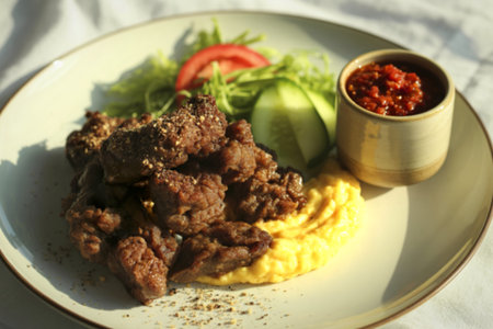 a crispy fried beef chunksの写真素材