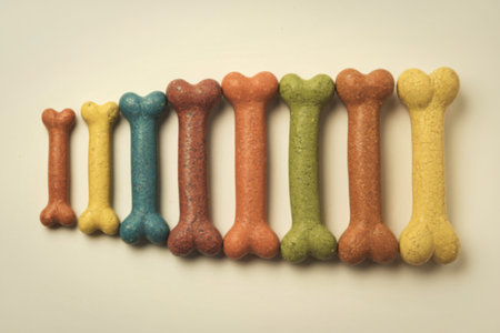 colorful dog bones food.
