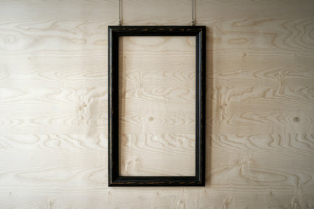 a large rectangular black frame with a blank spaceの写真素材
