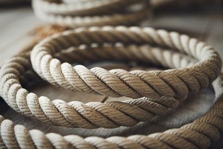 a rope with a textured surfaceの写真素材