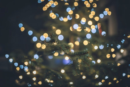 A high-quality photograph of an illuminated Christmas tree
