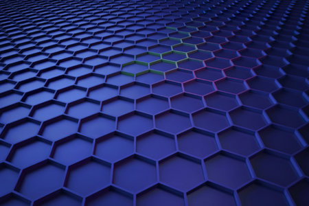 closely packed hexagonal cells