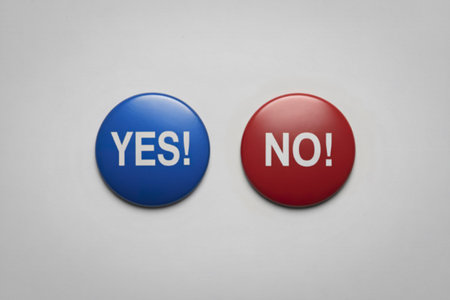 two round buttons placed side by side.の写真素材