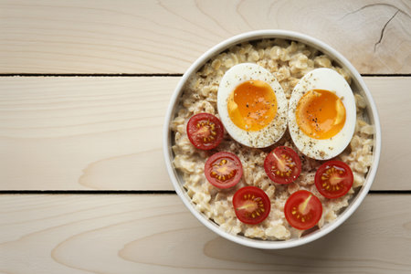 a white ceramic breakfast bowl