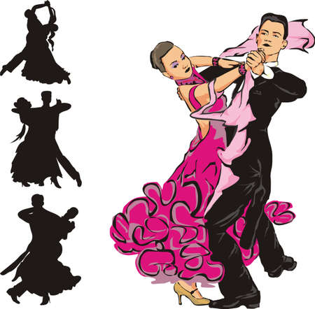 ballroom dancingのイラスト素材