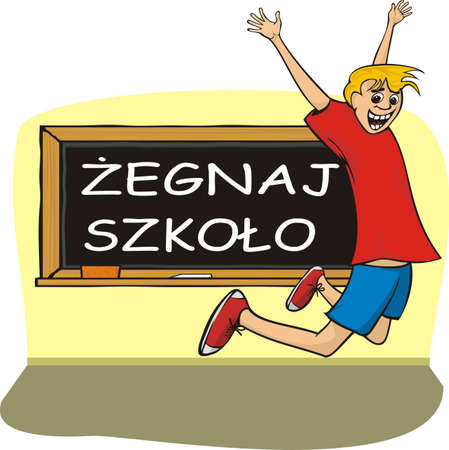 school`s out - in polishのイラスト素材