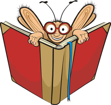 bookworm and bookのイラスト素材