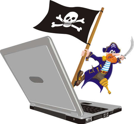 pirate computerのイラスト素材