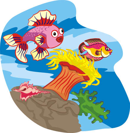 coral sea - fishのイラスト素材
