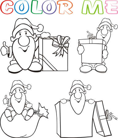 color me - santa clausのイラスト素材
