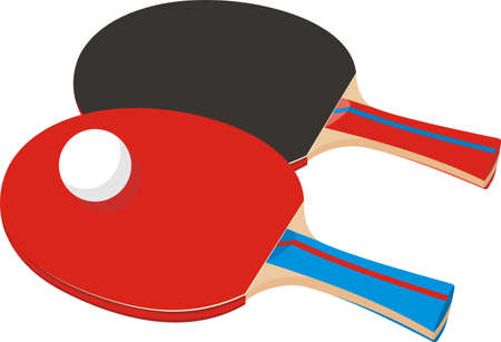 table tennis - two racketsのイラスト素材