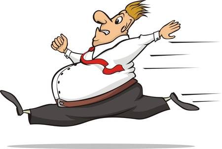 late businessman のイラスト素材
