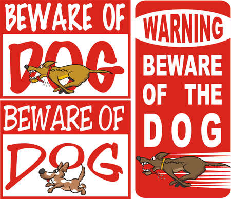 beware of dogのイラスト素材