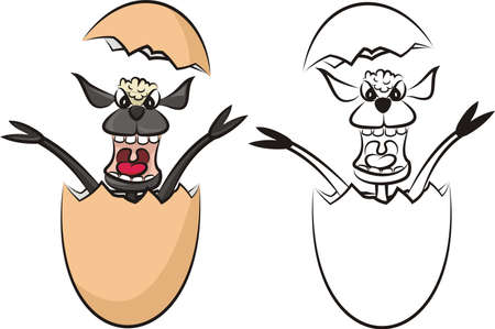 surprise eggのイラスト素材