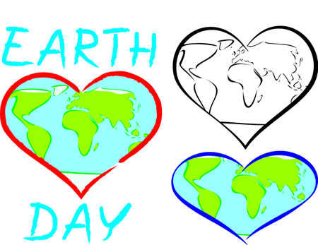 earth day - heart of the worldのイラスト素材
