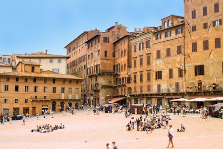 Piazza del Campo Sienaのeditorial素材