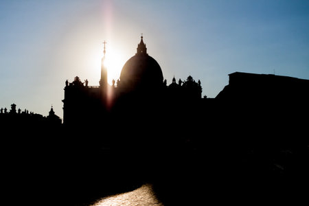 The Papal Basilica of Saint Peter in the Vaticanの写真素材