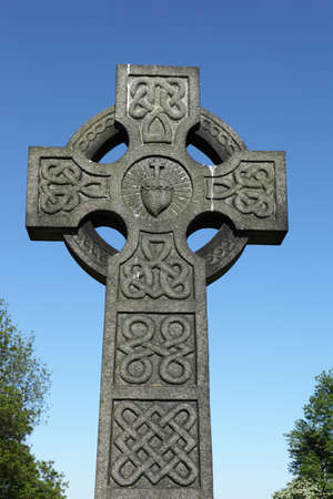 Celtic Cross Tombstoneの写真素材