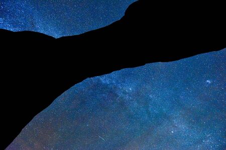 Starry Night at Arches National parkの写真素材