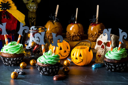 Halloween treats and decorations.