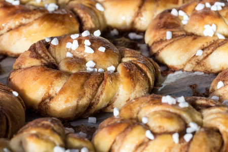 Freshly made Swedish Cinnamon buns.