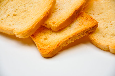 Slice Bread isolate on white backgroundの写真素材