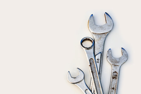 Wrench Tools Isolate On White Backgroundの写真素材