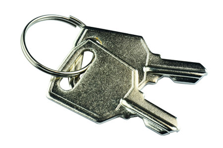 metal mini keys isolate on white background