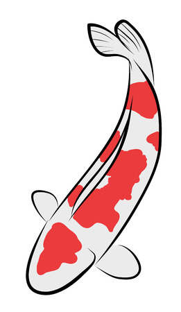 vector illustration of free hand sketch Koi Fishのイラスト素材