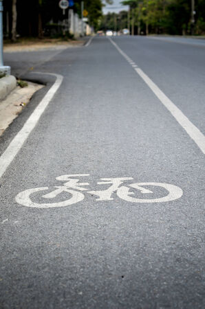 Image of road bicycle sign laneの写真素材