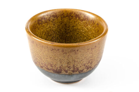 Image of ceramic bowl on white backgroundの写真素材