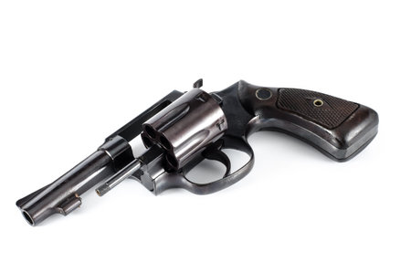 Image of old gun isolate on white background