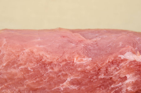 Image of raw pork on cutting boardの写真素材